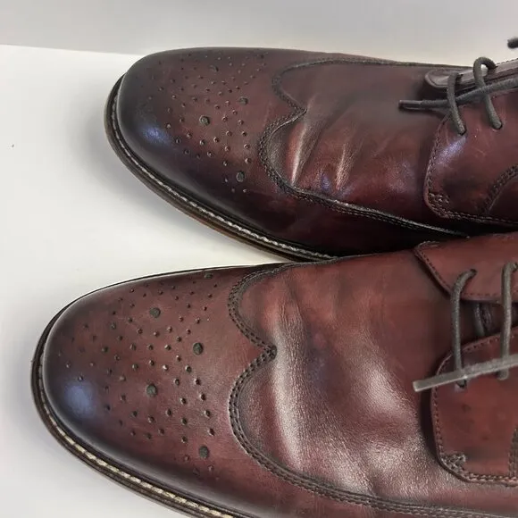 Banana Republic Shoes 12 Burgundy Digby Brogue Wingtip Oxford Dress Classic