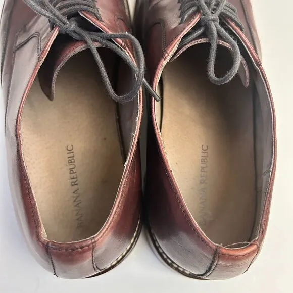 Banana Republic Shoes 12 Burgundy Digby Brogue Wingtip Oxford Dress Classic