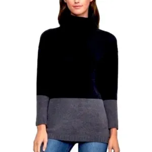 BCBG Max Azria Colorblock Turtleneck Sweater  oversized Top Women’s size XS