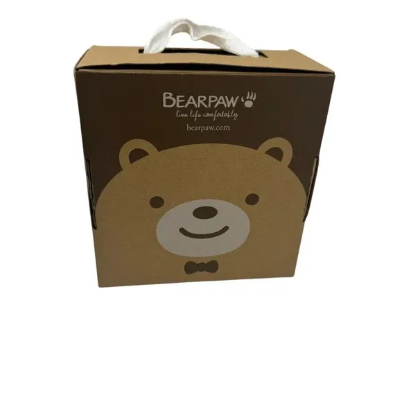 BEARPAW Baby fur Boots size  6-12 Months chestnut brown leather NWT gift box