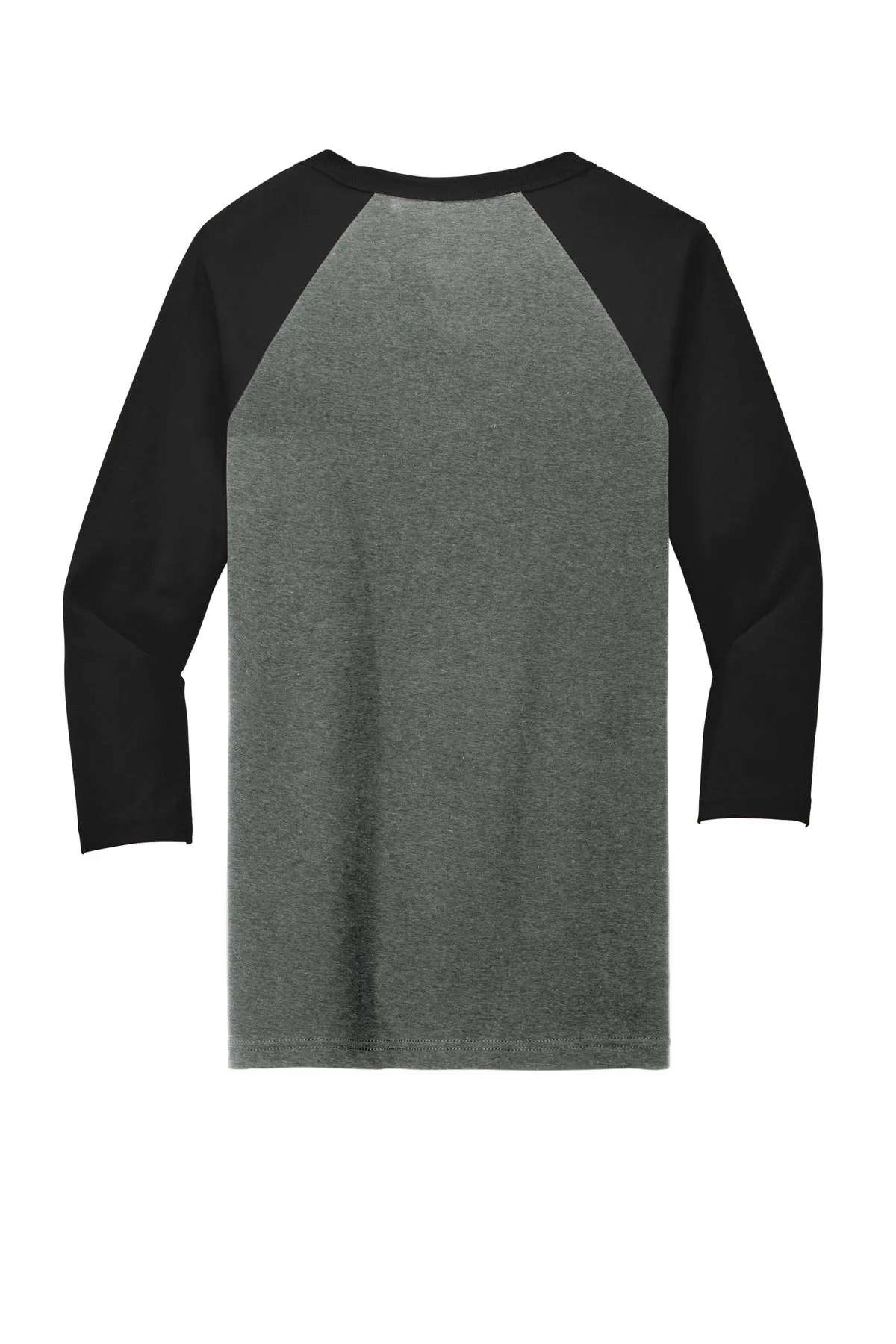 BELLA CANVAS  Unisex 3/4-Sleeve Baseball Tee. BC3200 Deep Heather/ Black