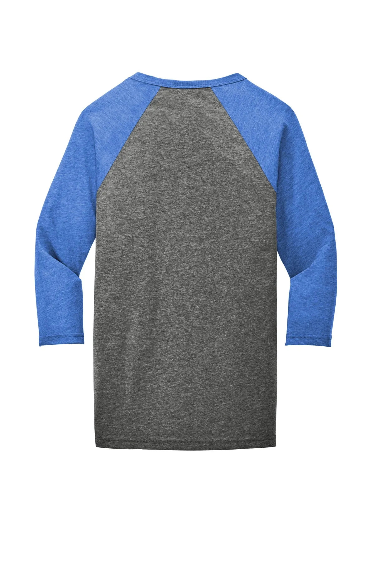 BELLA CANVAS  Unisex 3/4-Sleeve Baseball Tee. BC3200 Grey/ True Royal Triblend