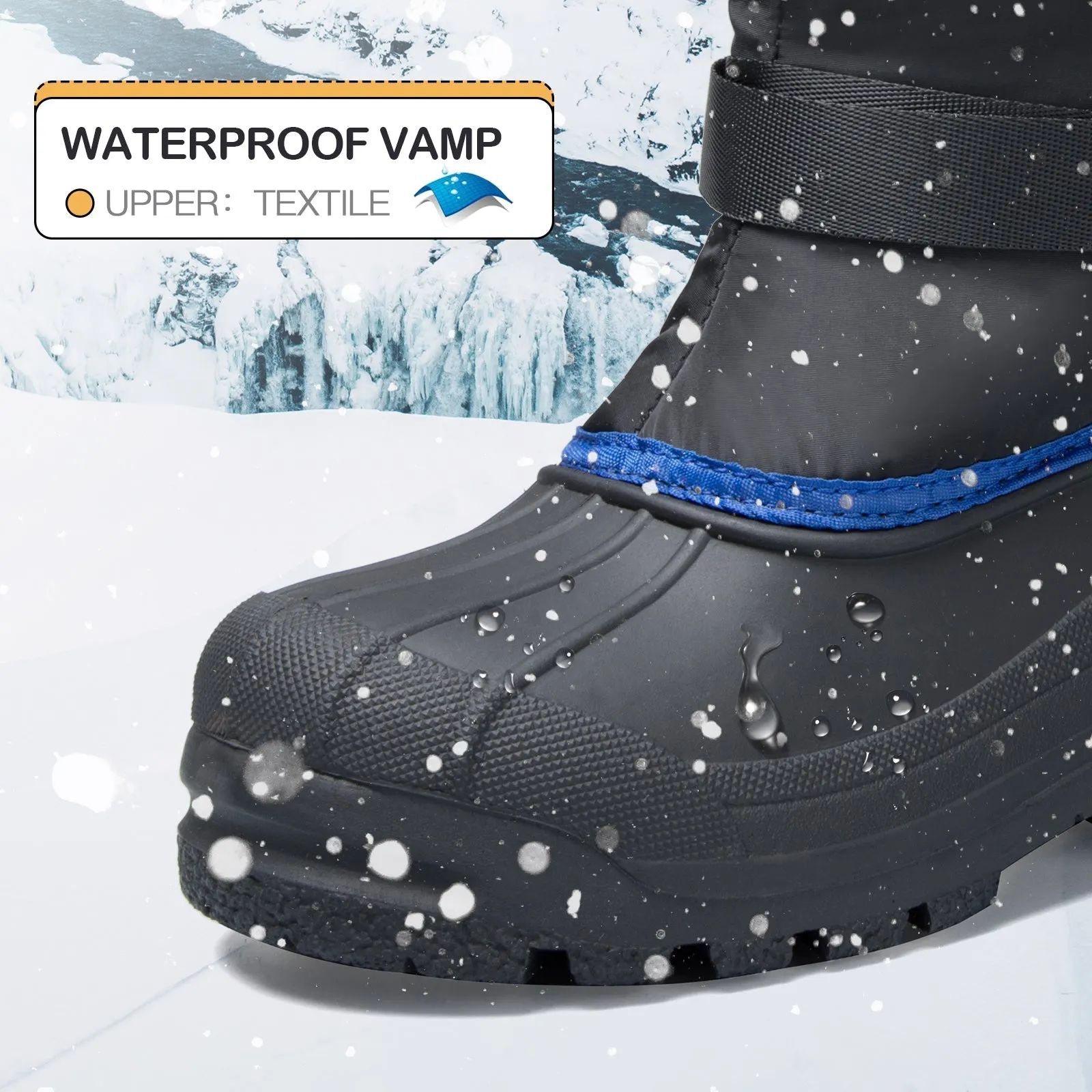 Black Mountain Icons Warm Waterproof Snow Boots