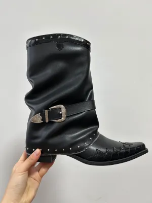 Black Studded Boots