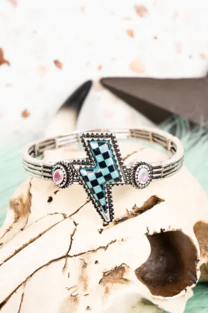 Blue Bolt Iridescent Stretch Bracelet
