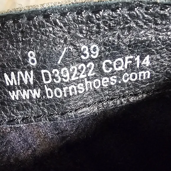 Born Women's Gray Leather Buckle Boots.  Zip Entry Sz 8
