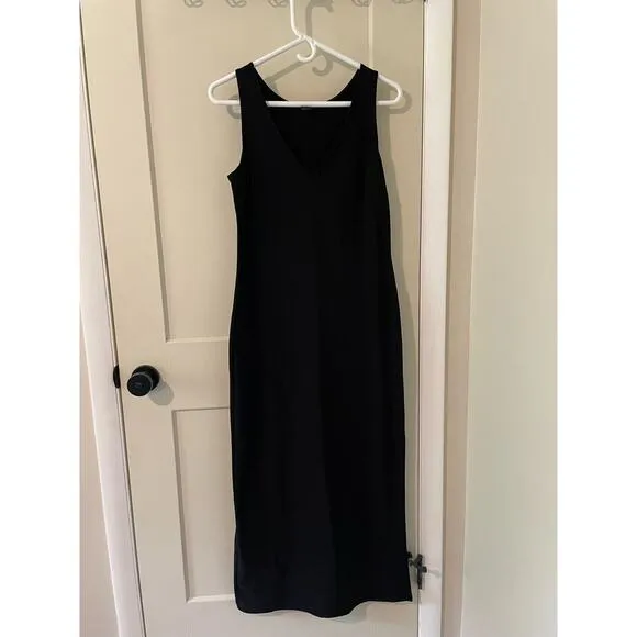 Boston Proper Black V-Neck Strap Dress