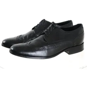 Bostonian mens wingtip brogue Oxford black dress shoes size 10