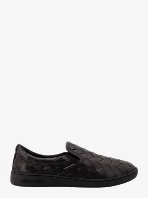Bottega Veneta Leather Slip On Sneakers With Intrecciato Motif