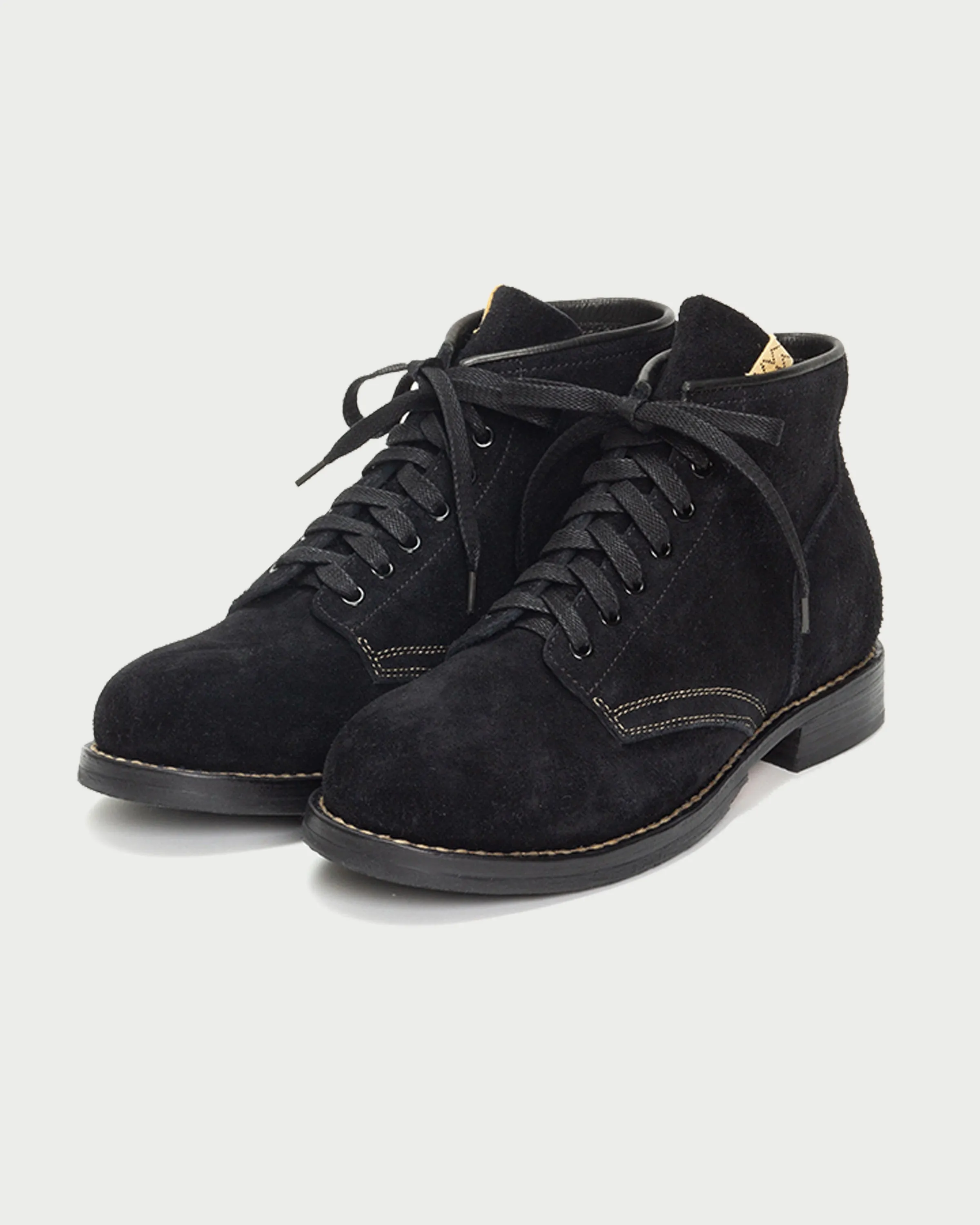 Brigadier Folk Boots Black Suede