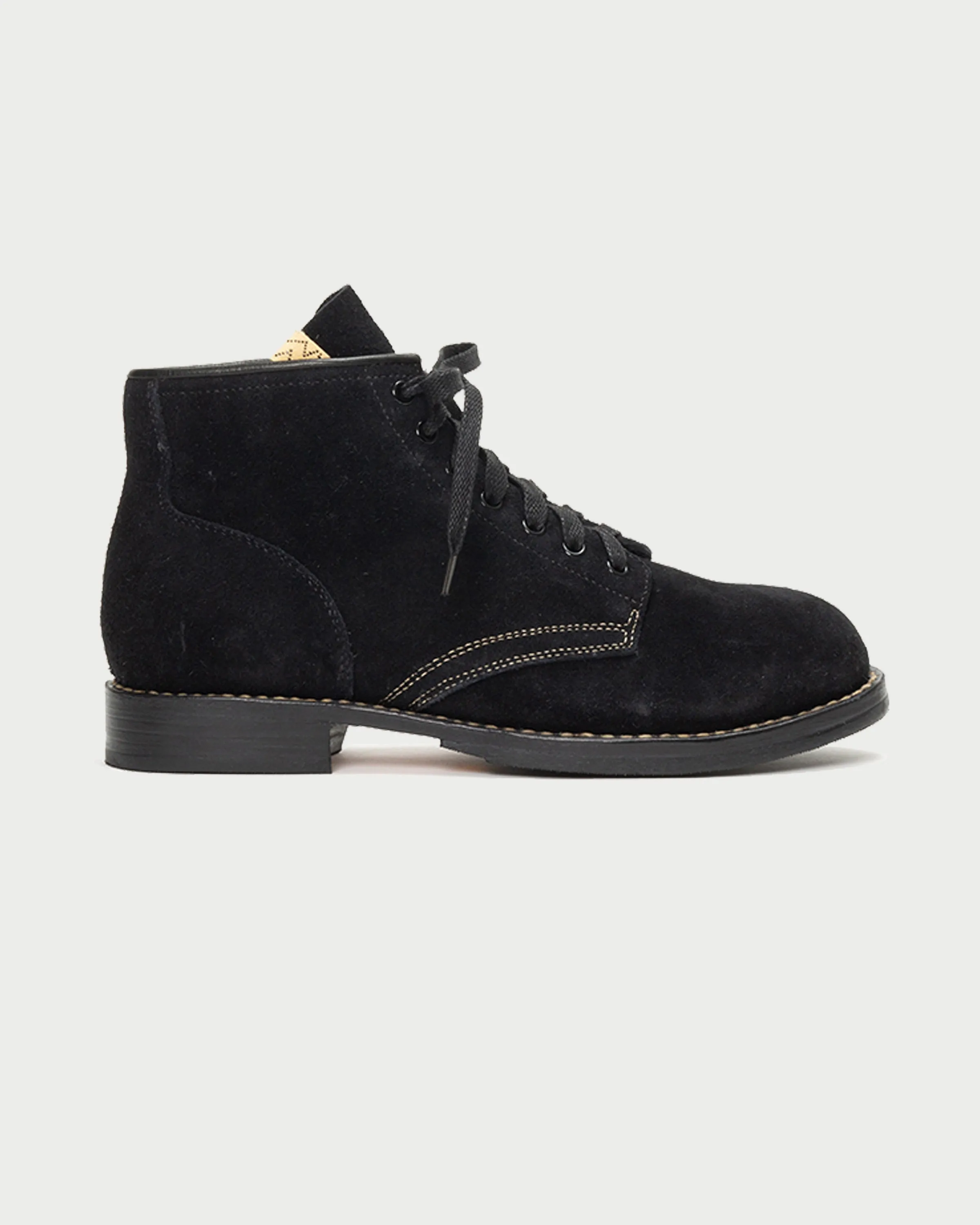 Brigadier Folk Boots Black Suede
