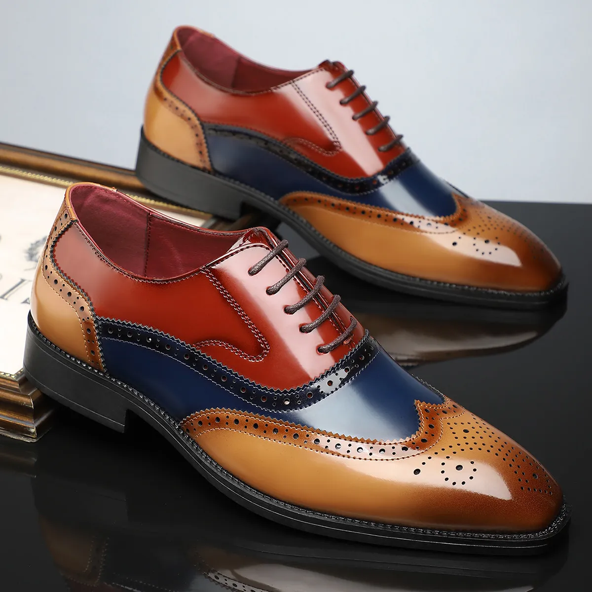 CAMBRIDGE LEATHER BROGUE DRESS SHOES