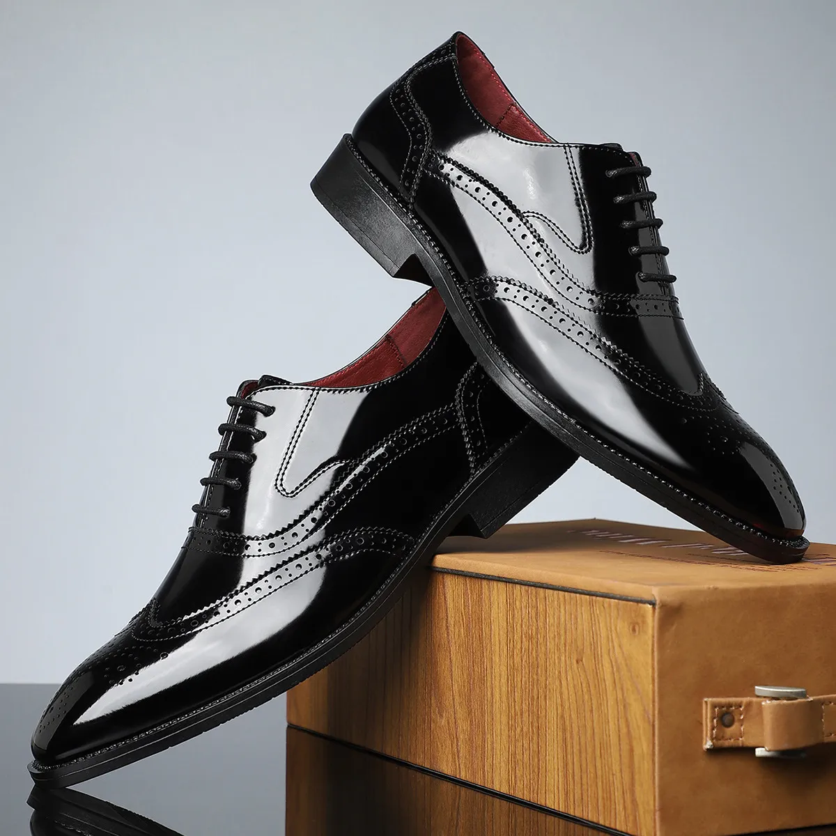 CAMBRIDGE LEATHER BROGUE DRESS SHOES
