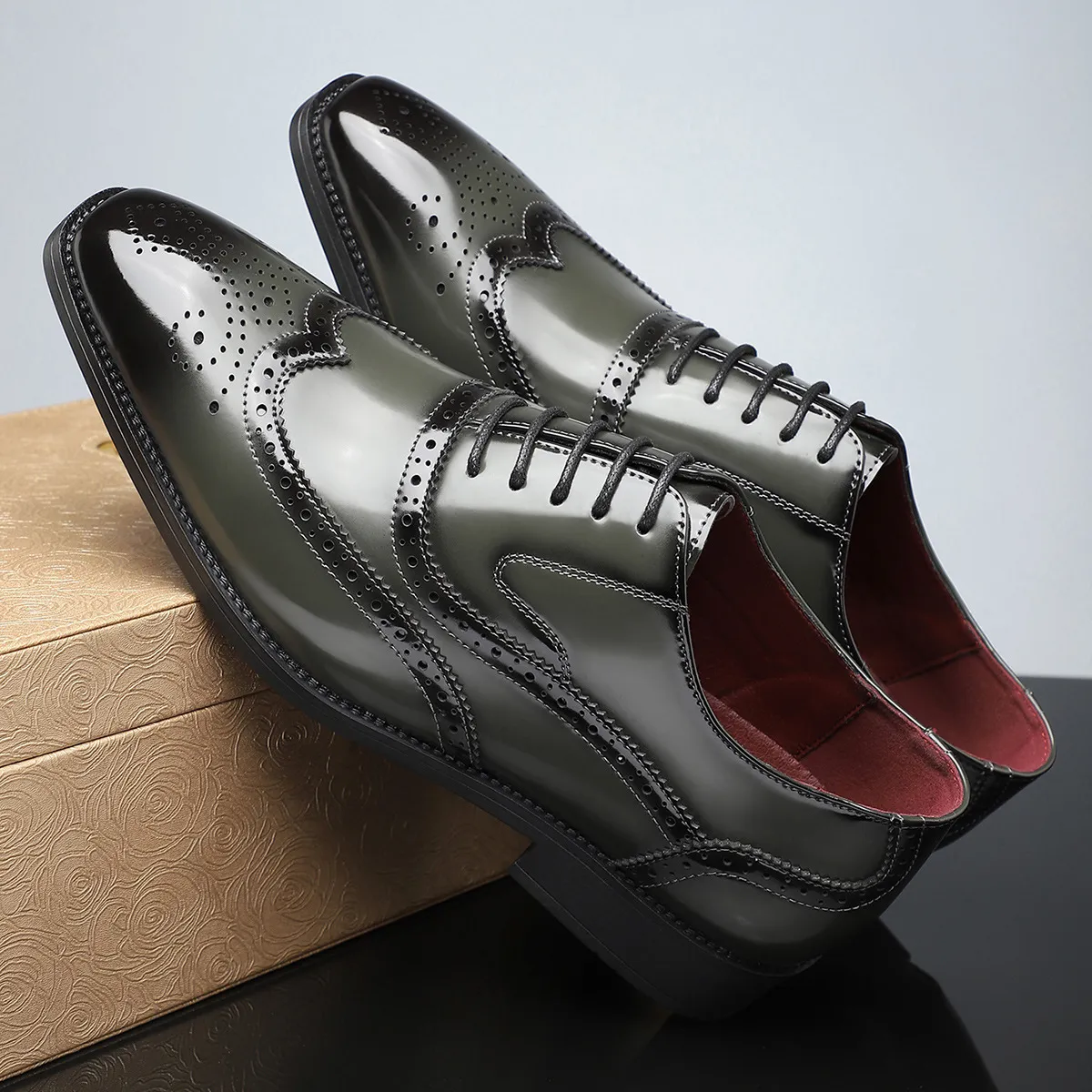 CAMBRIDGE LEATHER BROGUE DRESS SHOES