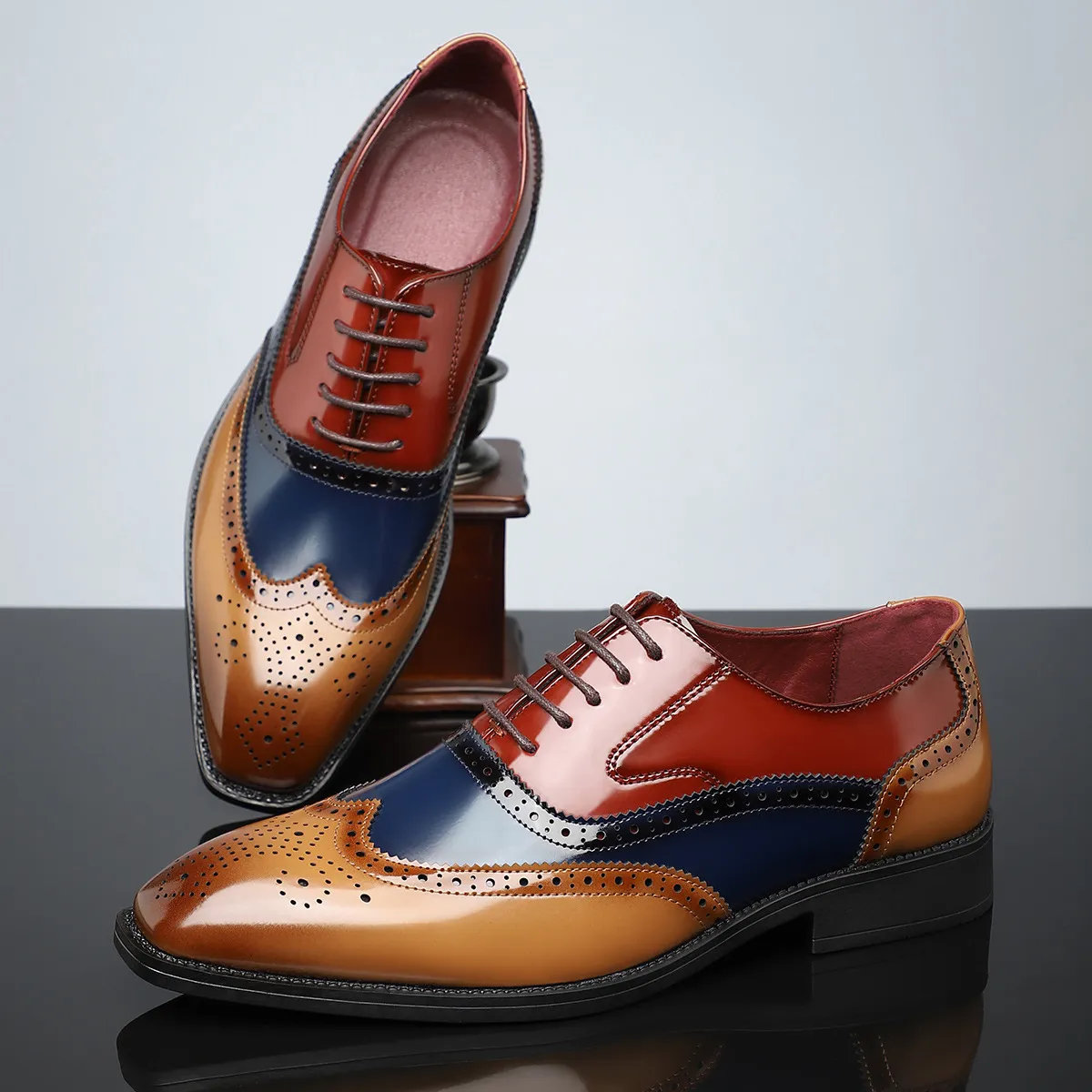 CAMBRIDGE LEATHER BROGUE DRESS SHOES