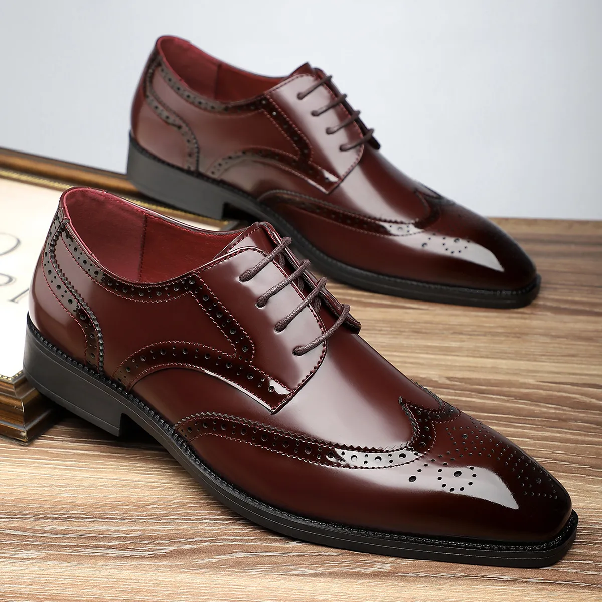 CAMBRIDGE LEATHER BROGUE DRESS SHOES