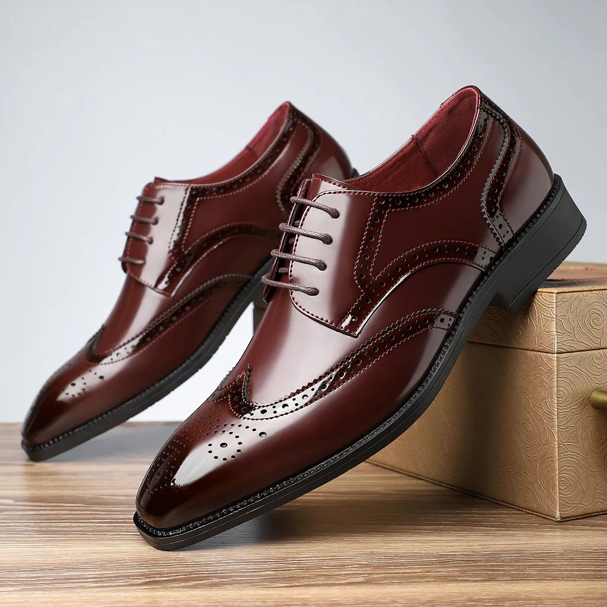 CAMBRIDGE LEATHER BROGUE DRESS SHOES