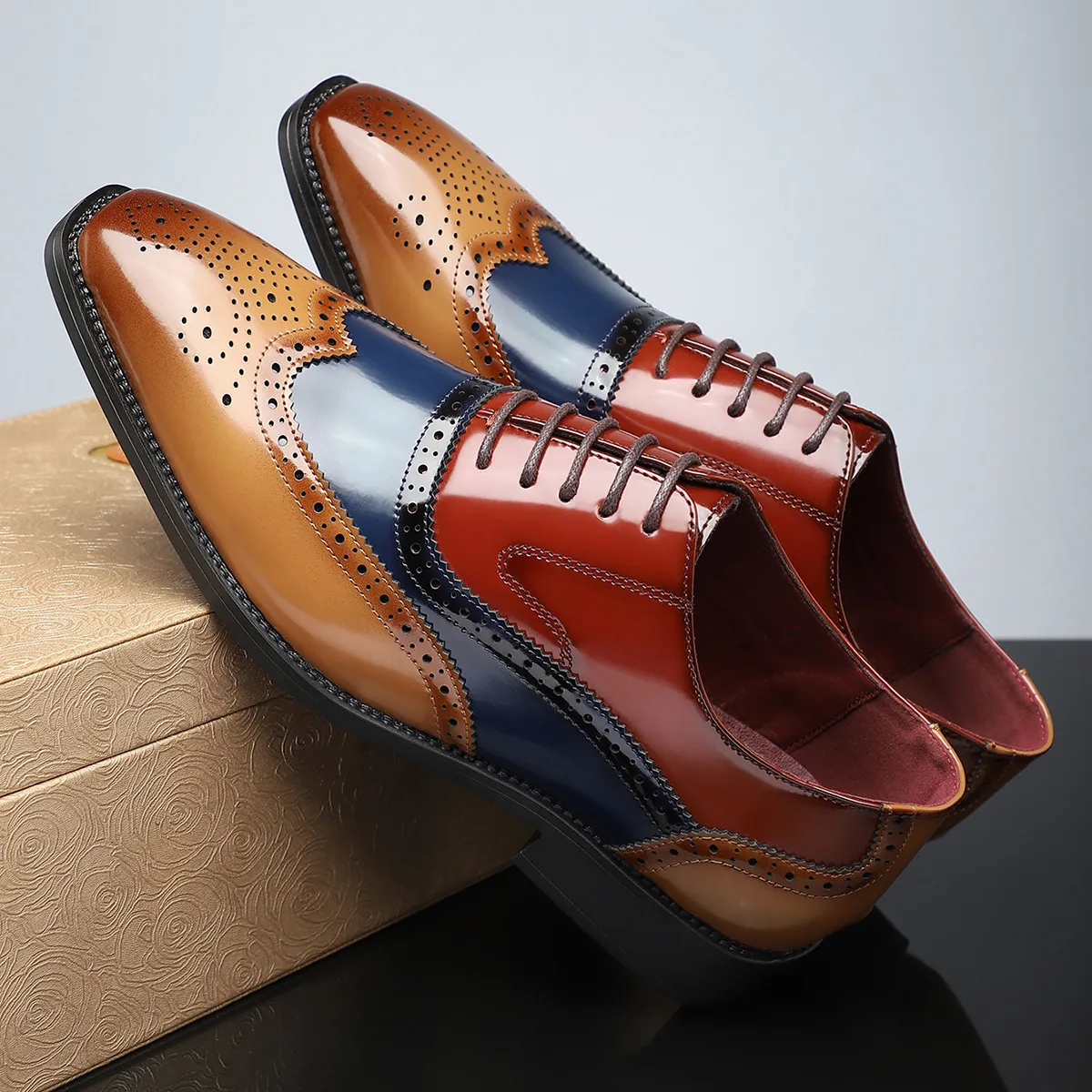 CAMBRIDGE LEATHER BROGUE DRESS SHOES