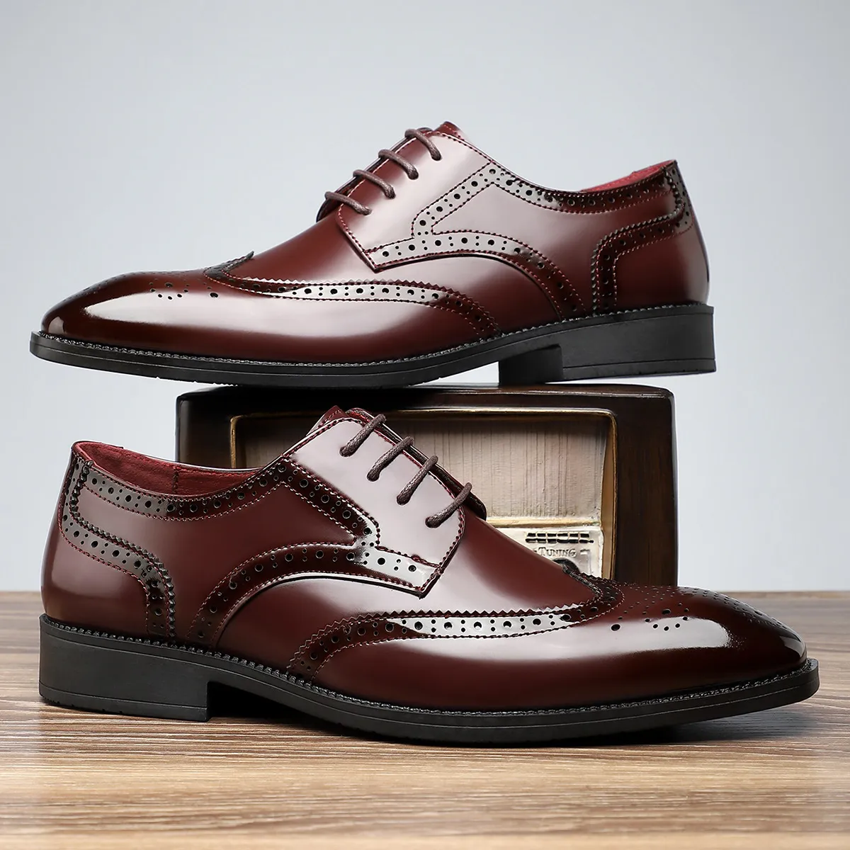 CAMBRIDGE LEATHER BROGUE DRESS SHOES