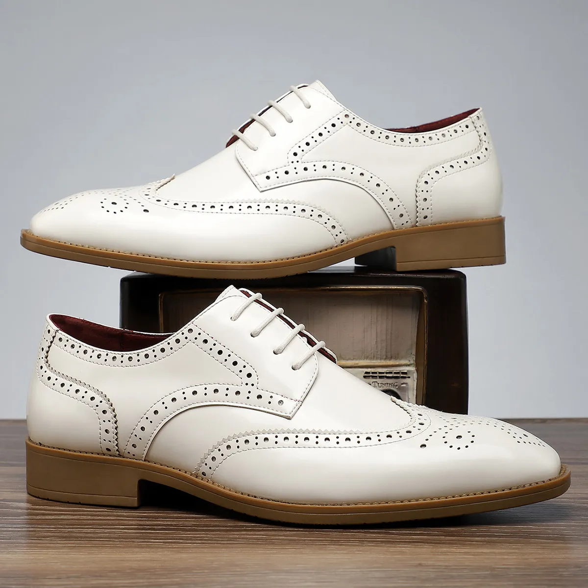 CAMBRIDGE LEATHER BROGUE DRESS SHOES