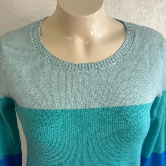 C&amp;C California Colorblock 100% 2 ply Cashmere Sweater SZ SMALL/P
