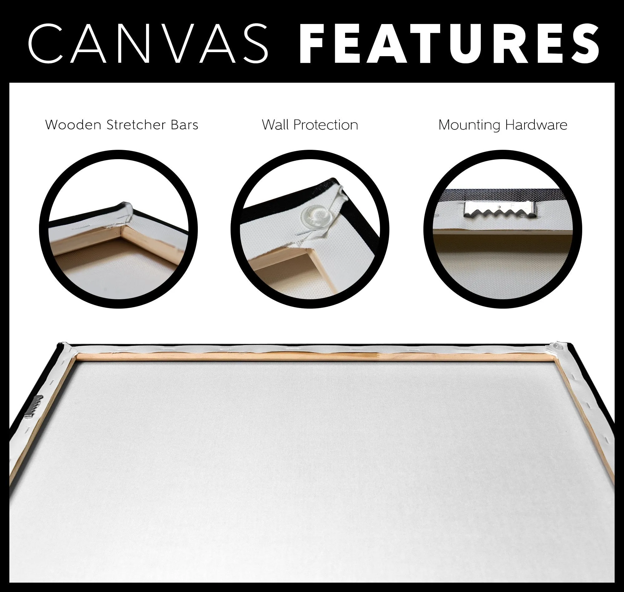 Chi Towns Gallery Wrap Canvas White