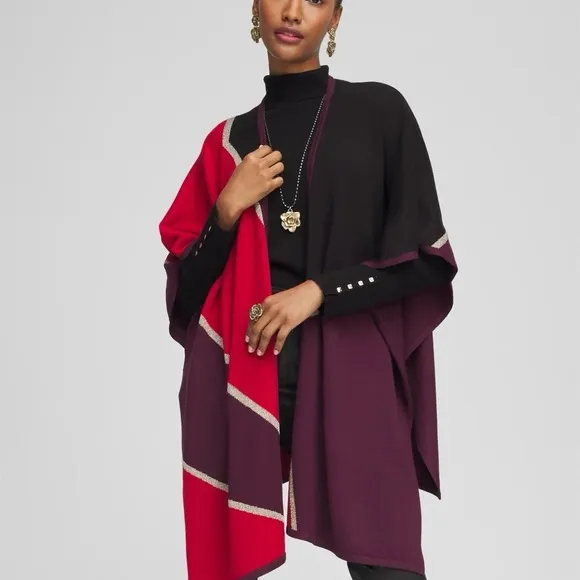Chico's Colorblock Open Front Cardigan - Brand new