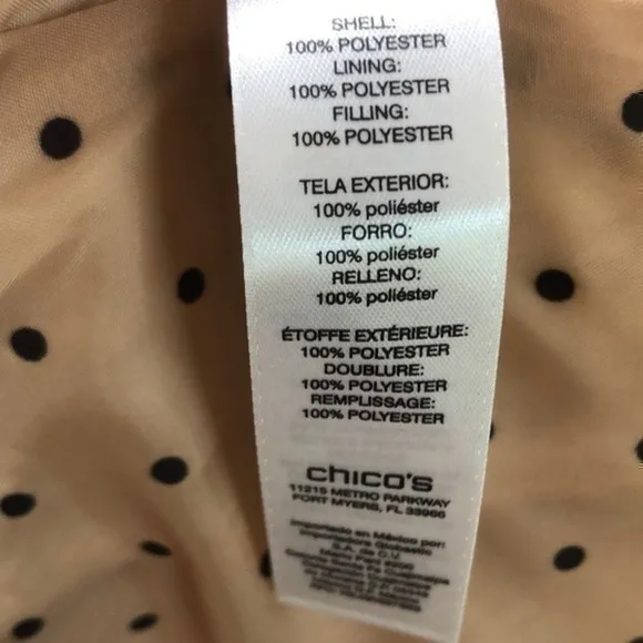 Chico’s Quilted Jacket Colorblock Black &amp; Camel Size Medium NWT