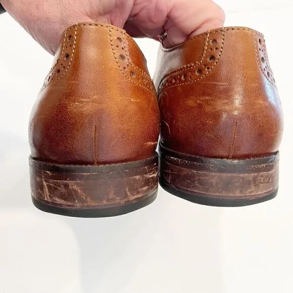 Cole Haan C24116 Brown Leather Benton Wingtip Oxford Dress Shoe 11