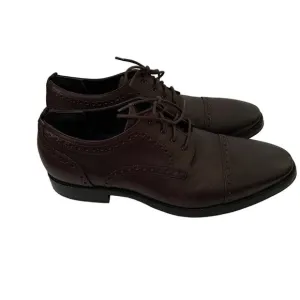 Cole Haan Grand 360 Men 10M Dark Red Leather Jefferson Grand 2.0 Cap Toe Oxford