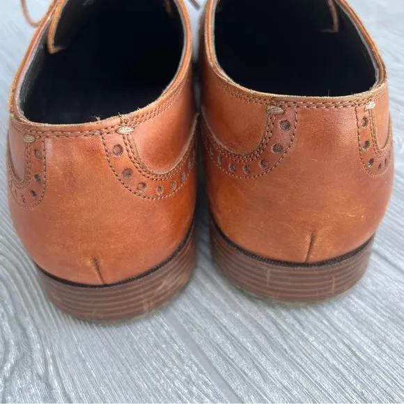 Cole Haan Grand OS Derby Wingtip Cognac Leather Dress Shoes Size 13 Style C23775