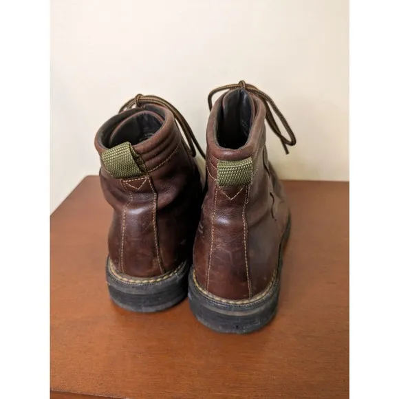 Cole Haan Men's Ankle Boots Brown Leather Size 10 Lace-up