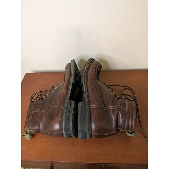 Cole Haan Men's Ankle Boots Brown Leather Size 10 Lace-up