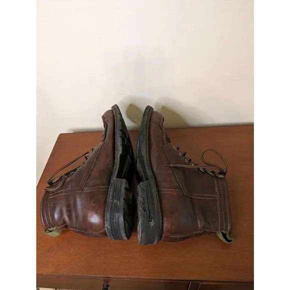 Cole Haan Men's Ankle Boots Brown Leather Size 10 Lace-up