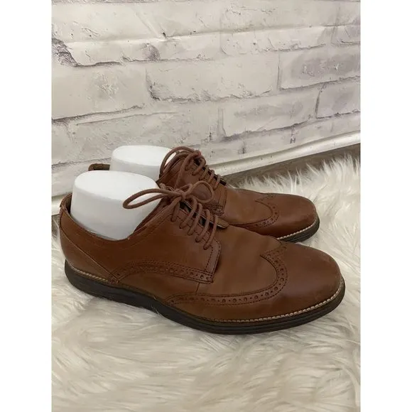 Cole Haan Men's‎ Sz 10M ZEROGRAND Wingtip Oxford Shoes Brown C26472