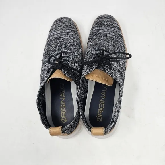Cole Haan Original Grand‎ Men's Size 8 C30234 Grey Wingtip Oxford Black White.