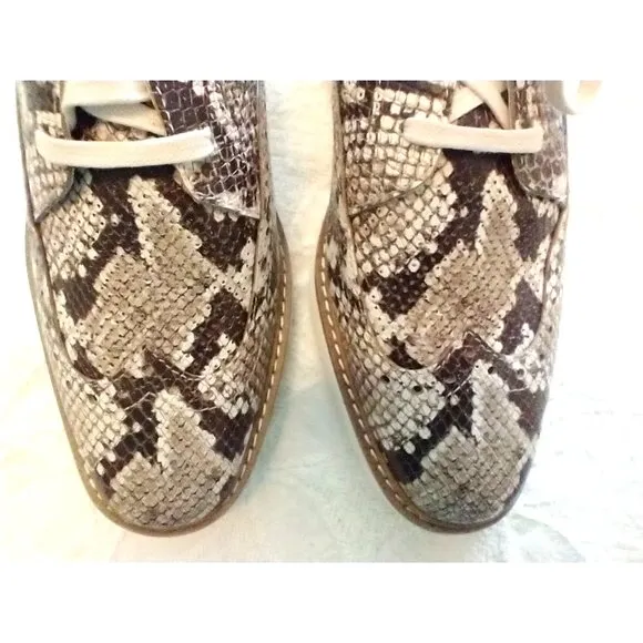 Cole Haan Women's OriginalGrand Leather Platform Wingtip Oxford Snakeskin - 8B
