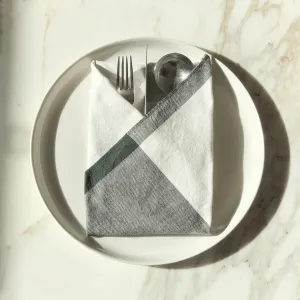Colorblock Napkins - Set of 4, Kora/Charcoal