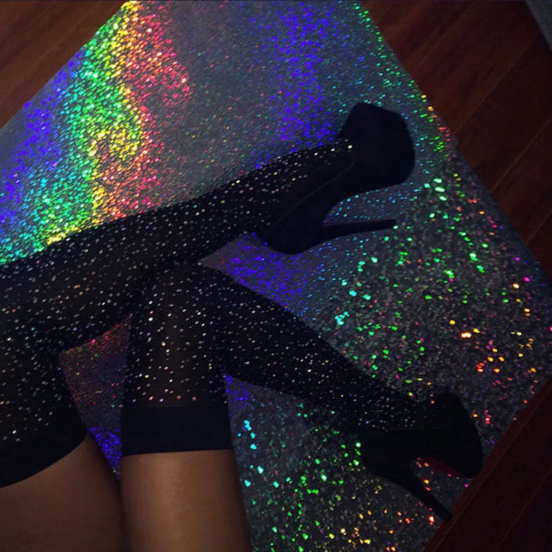 Colorblock Studded Sexy Stockings