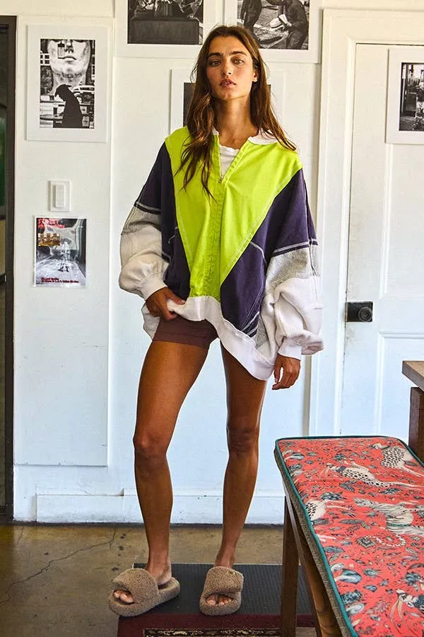 Colorblock Zip Up Jacket