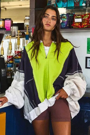 Colorblock Zip Up Jacket