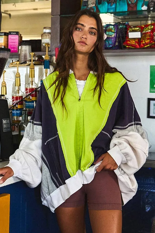 Colorblock Zip Up Jacket