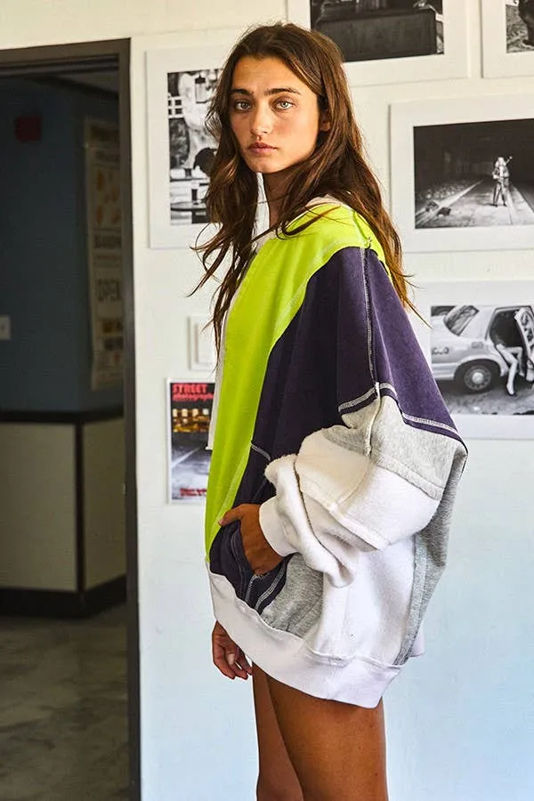 Colorblock Zip Up Jacket