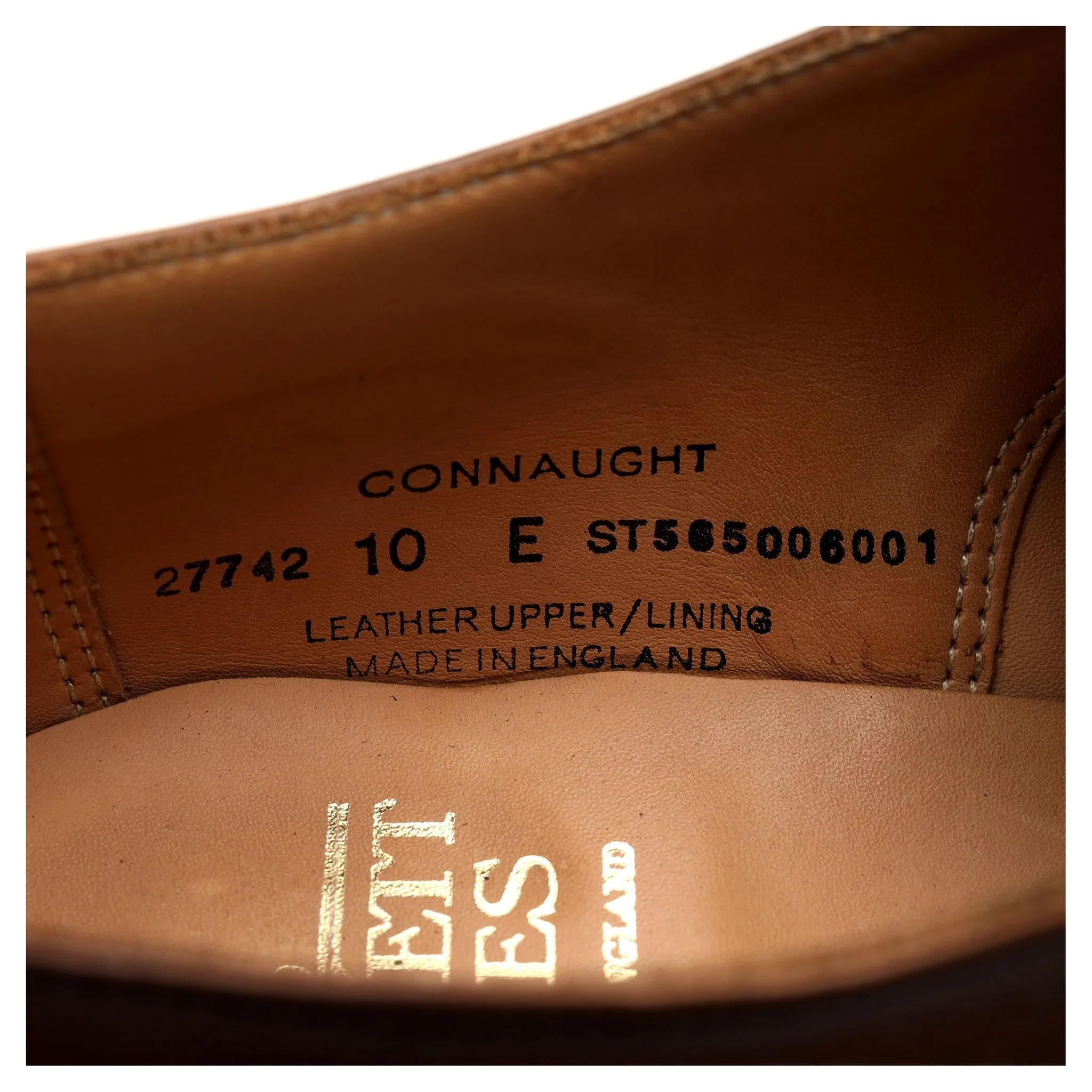 'Connaught' Brown Leather Oxford UK 10 E