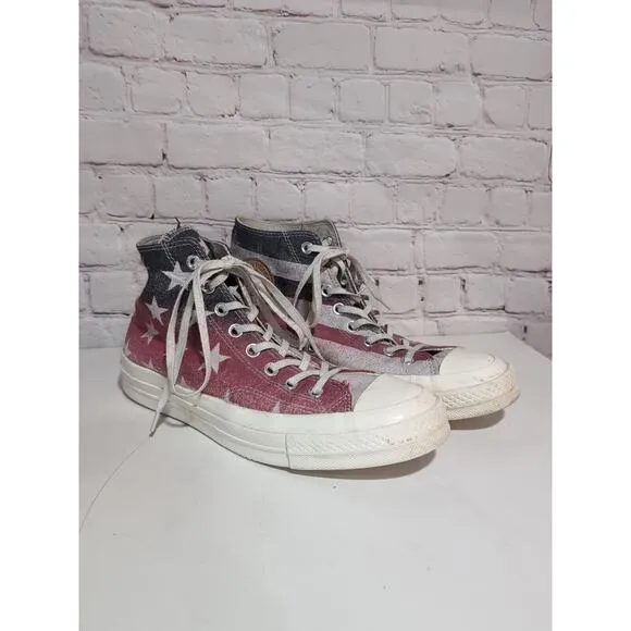Converse Chuck Taylor 70 Hi Casino Canvas USA Flag 146971C Unisex Mens 9/Wo’s 11