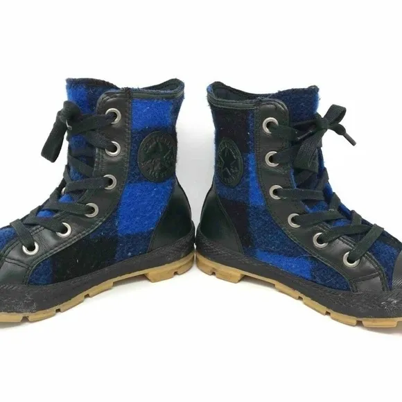 Converse Woolrich Boys Ankle Boots Blue Black 4.5