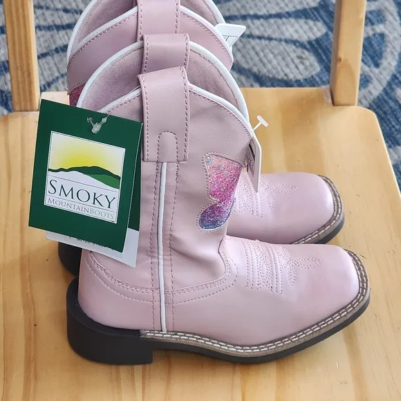 COPY - Little girls pink Smoky Mountain boots size 9