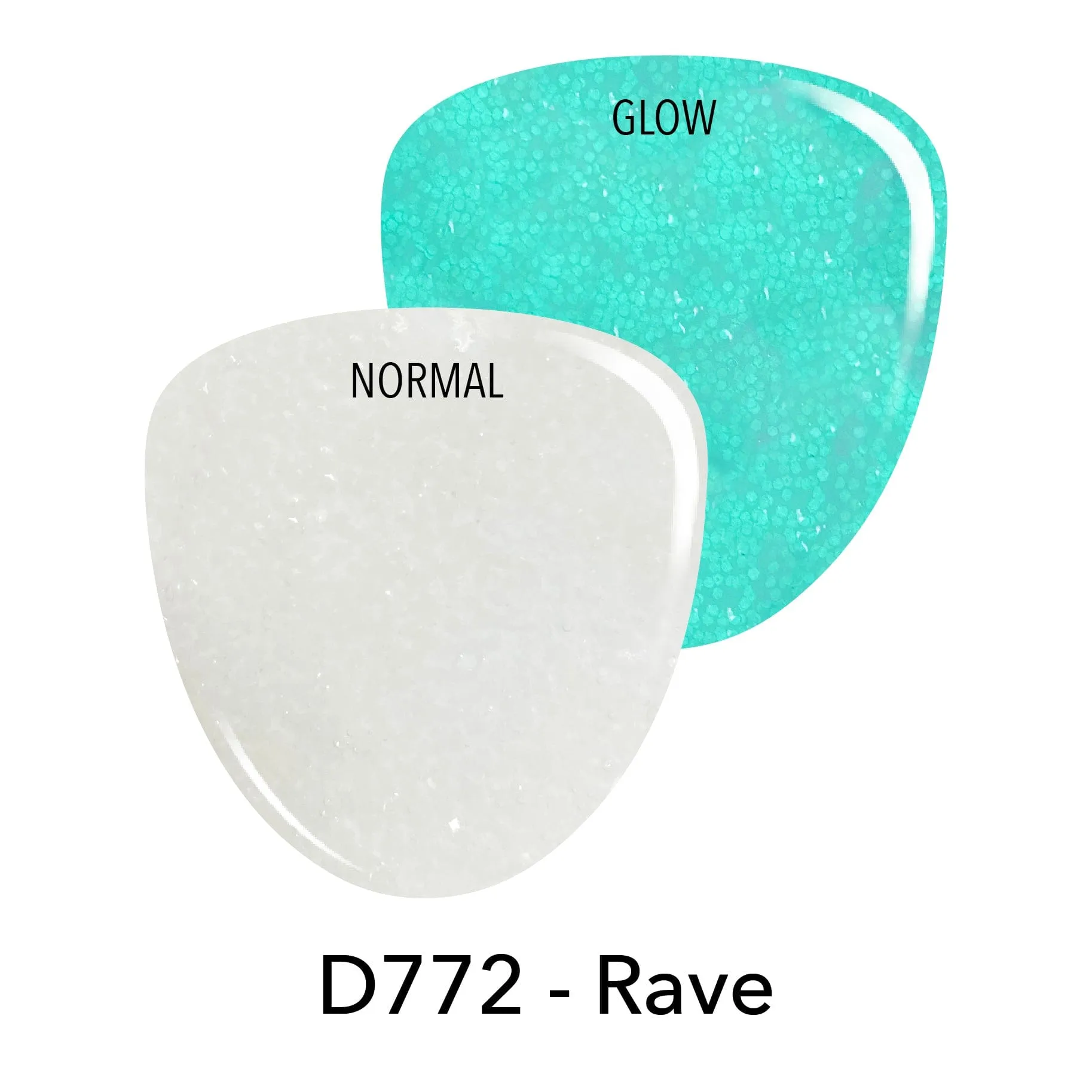 D772 Rave White Glitter Dip Powder