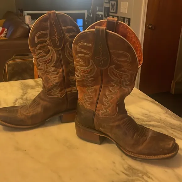 Dan Post Brown Leather Cowboy Boots