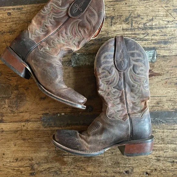 Dan Post Brown Leather Cowboy Boots